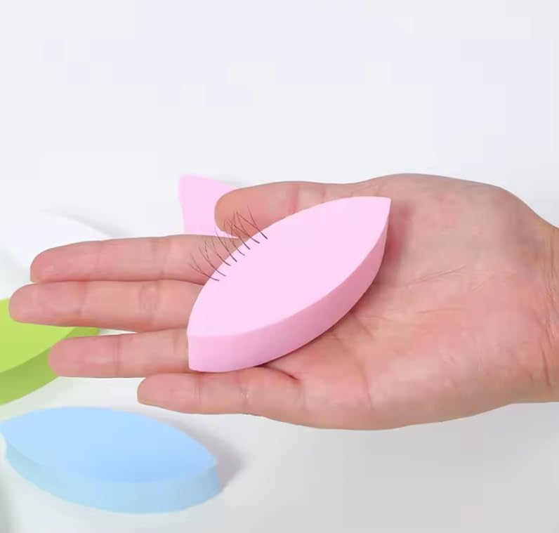 3 PCS Lash Sponges for Practice, Eye Shaped Practice Sponge, Lash Map Sponge, Eyelash Extension Beginners Supplies Kit, Cosmetic Makeup Sponge, Disposable, Eyelash