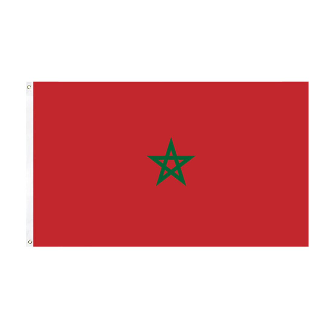 ocouly Morocco Flag, 5ft X 3ft Polyester Morocco Flag Moroccan National Flags Large Banner Cape to UV Fade Resistant with 2 Brass Grommet Eyelets, Morocco Flags for Sport Patriotic Supporter