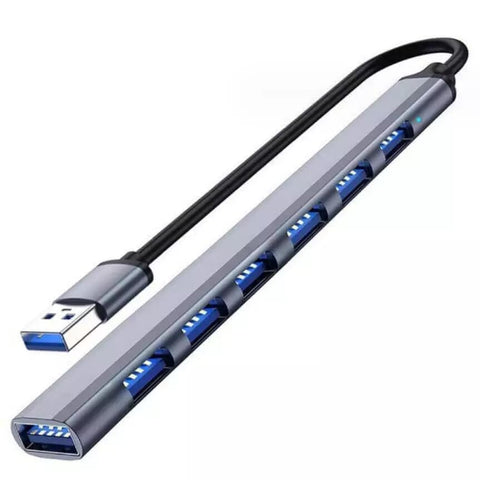 7 USB Ports USB HUB for MacBook Pro/Air, USB Flash Drive, Keyboard, Mouse and More Aluminum Alloy