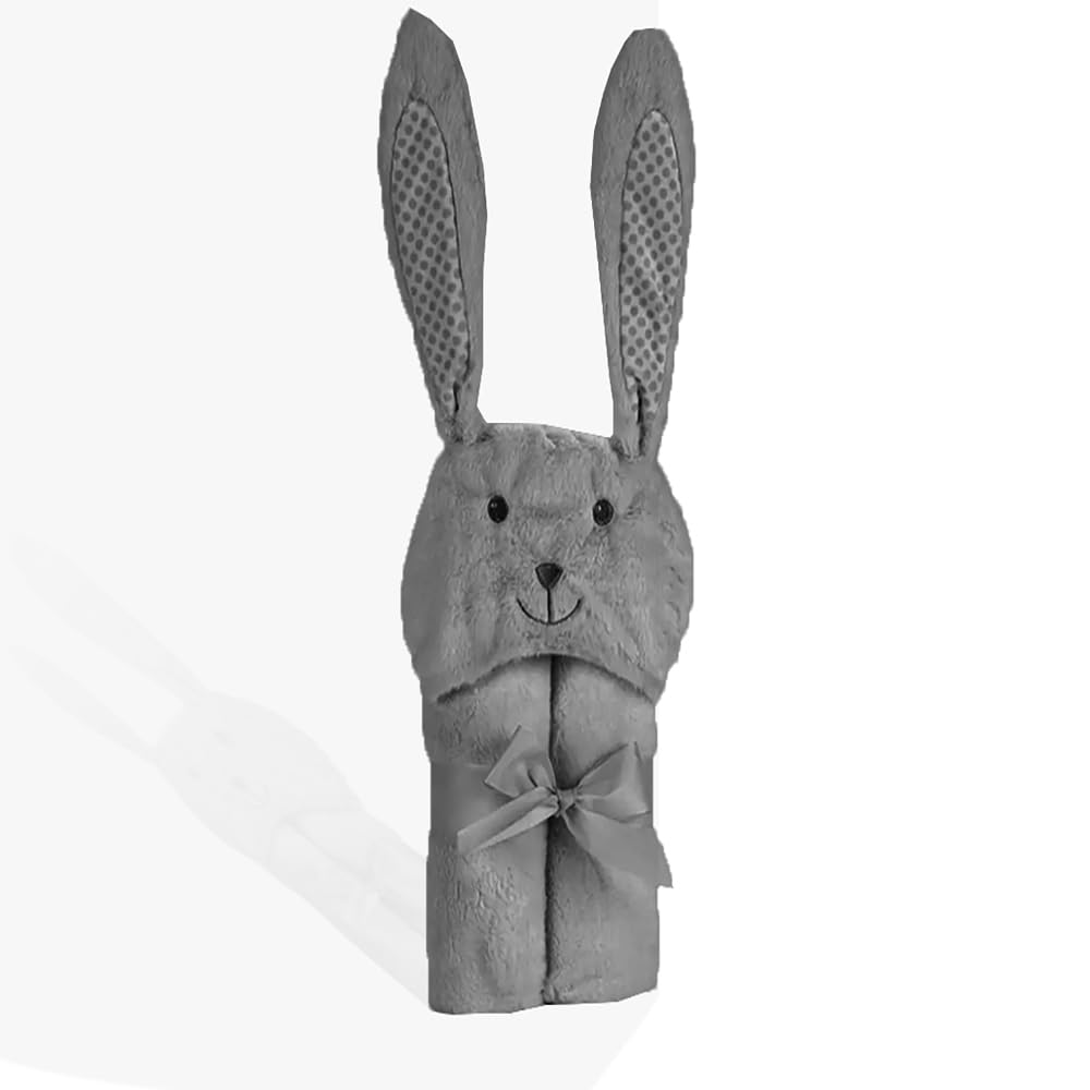 Mora Baby Blanket-Pompon Rabbit Color:Grey