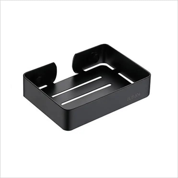Stainless Steel Black Stainless Steel Anti-Rust and Corrosion Resistant Creative Open Design Prevent Water Accumulation Inside the Soap Dish and Keep Sink Clean.