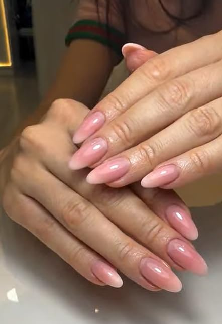 PRESS ON NAILS- 12 pcs Medium -False Nails, Perfect For Parties, Comes With 1 SHEET DOUBLE FACE-OVAL SHAPE - N02