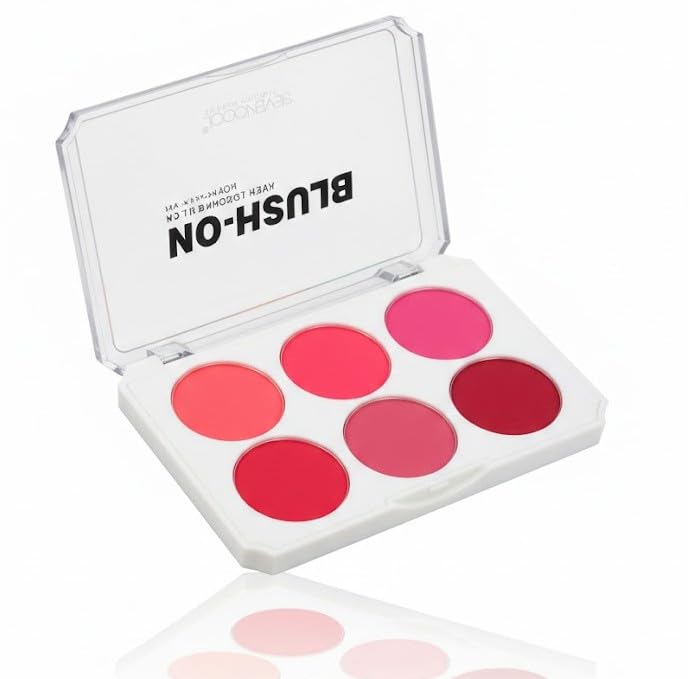 Colors Colorful FLUSH BLUSH Palette Makeup, Matte Shimmer Eye Shadow Powder Palette,Naturing-Looking Long Lasting Waterproof - cover -6 COLORS (N2)