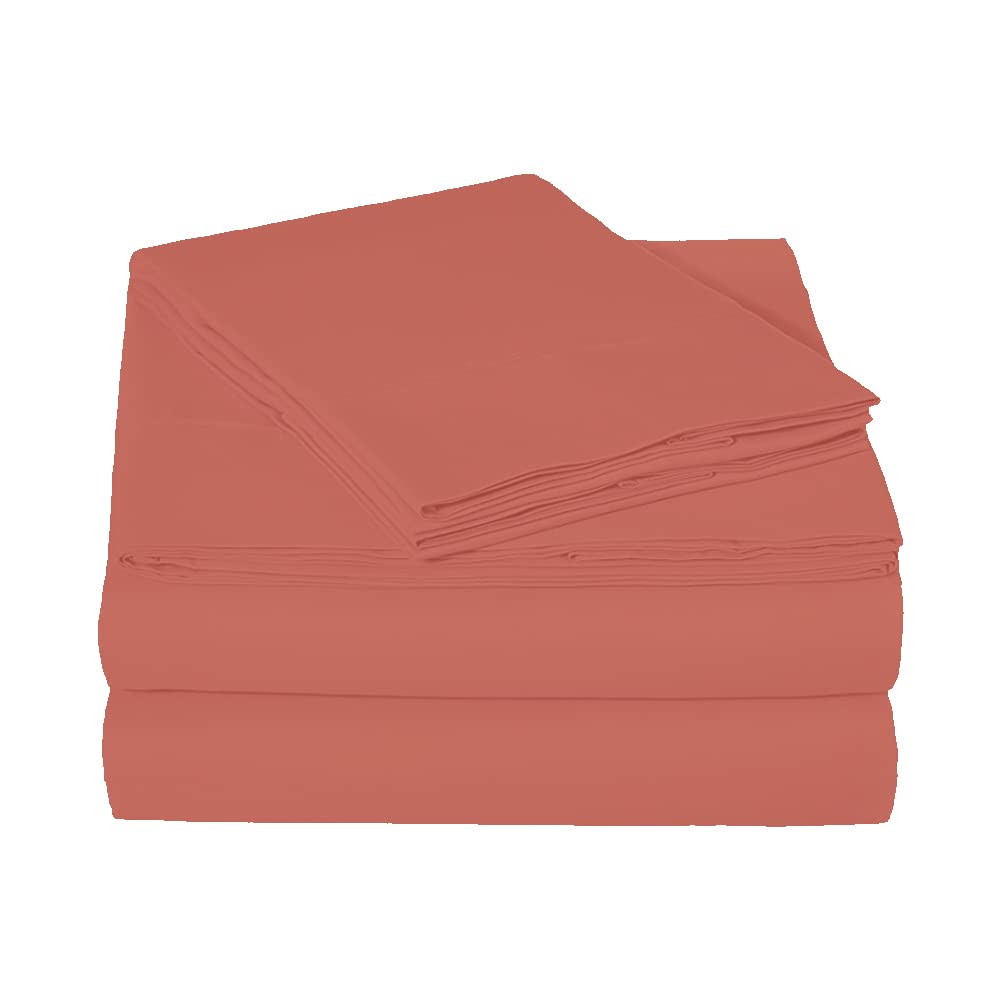 Jalsa 5 Piece Fitted Bed Sheet Set, Queen Size, Cotton and Microfiber, 1 Fitted Sheet, 4 Pillowcases, Housewarming, Durable, Machine Wash