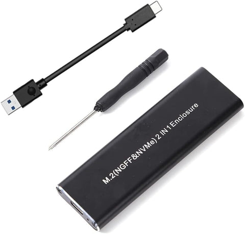 M2 NVME to USB3.1 Type-C GEN2 10GBPS Enclosure M2 PCI-E SSD Hard Disk External Drive Box M2 M-Key SSD to USB-C Adapter (M2-to-NVMe)
