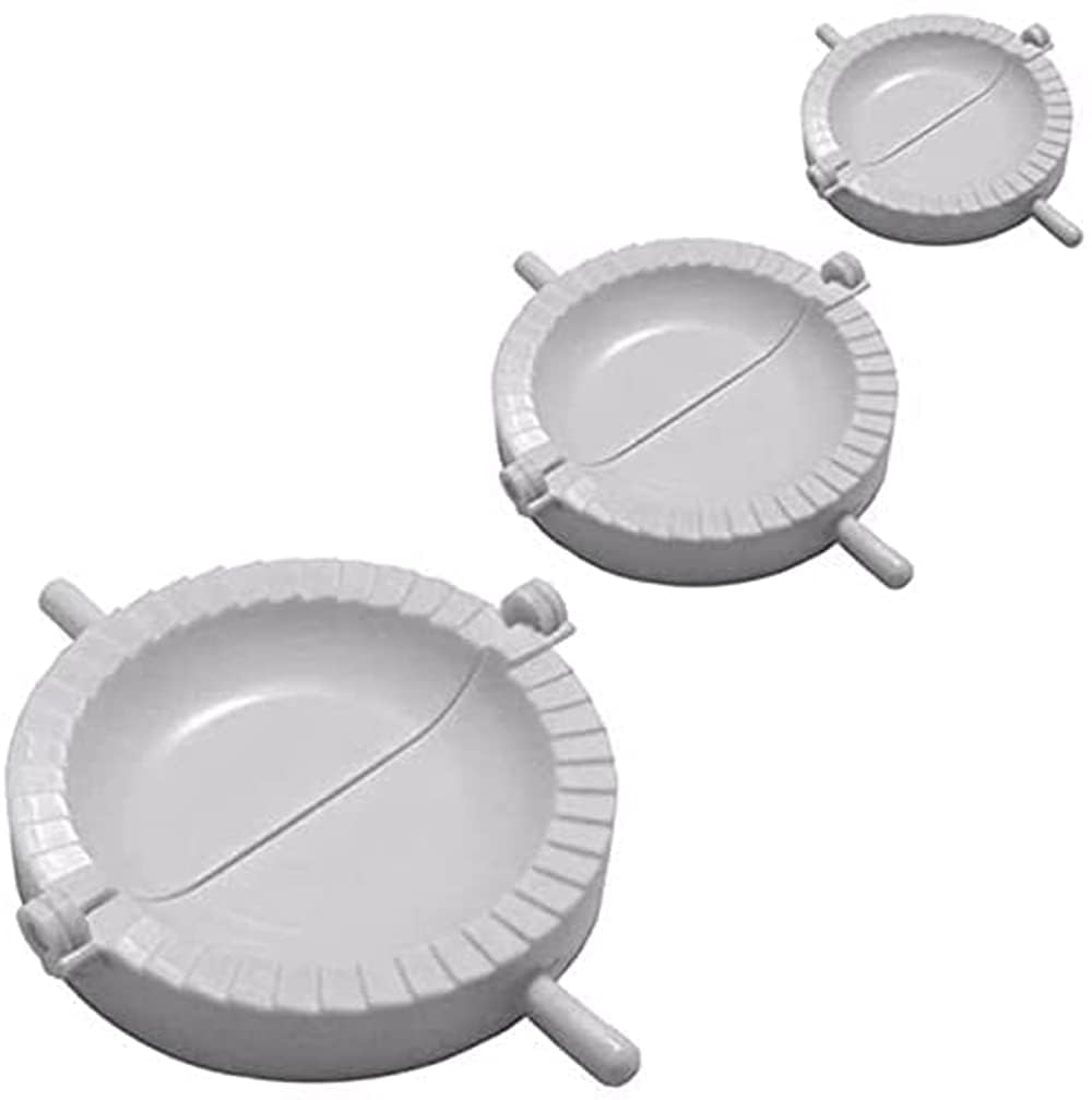 Manual Dumpling Maker, Chinese Dumplings Dough Pastry Pie Press Mould Maker for Kitchen Cooking DIY Tools (7 CM, 8 CM, 10 CM, Pack of 3)