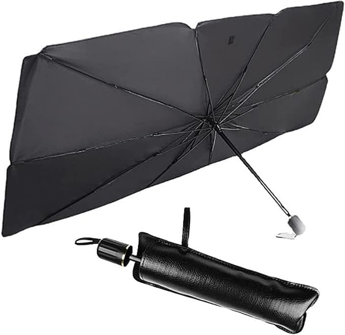 NC Car Windshield Sun Shade Foldable car Sun Umbrella,Blocks UV Rays Sun Visor for car[48 25.6 inches (122 * 65 cm)] Fit Most Vehicle