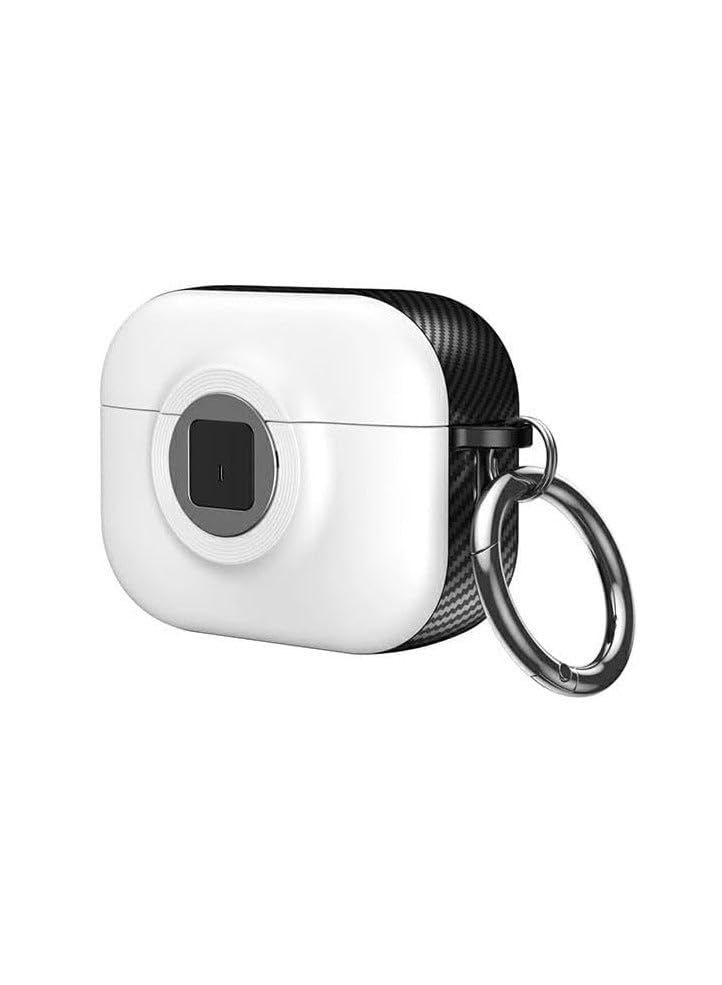 New Collection Compatible with AirPods 4th Generation Case Cover, Soft Skin Silicone Protective Special Design Game Console Design Case Cover with Keychain for AirPods 4 2025 Charging (Camera White)