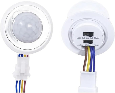 Sian Tech PIR Motion Sensor Infrared 220V, Adjustable, for LED Ceiling Light Strip, White, 8 Meter Range