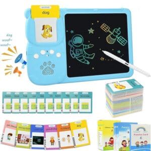 Educational flashcards with Arabic talking tablet for children: 112 cards with 224 words