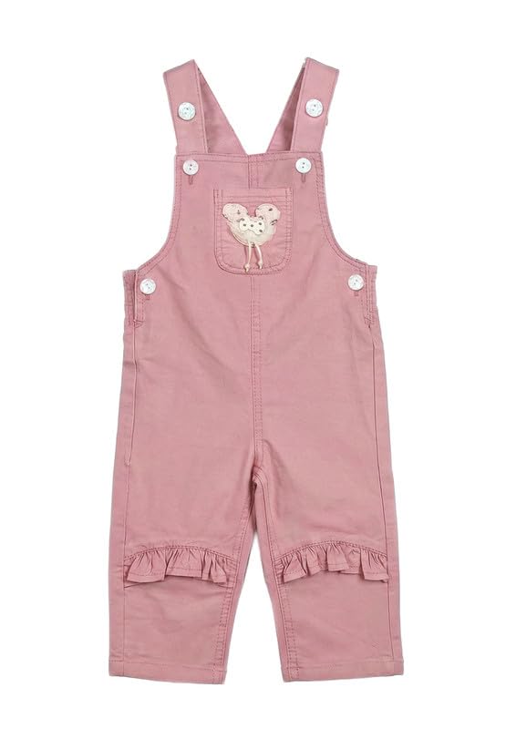 My Baby Girls Gabardine Salopette with Ruffle Pants & Straps