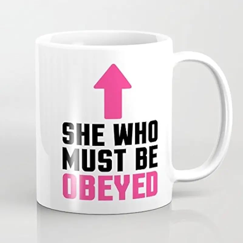 SM4U Funny Quote Mug She Who Must Be Obeyed Mum Mugs Christmas Mugs for Mum Women
