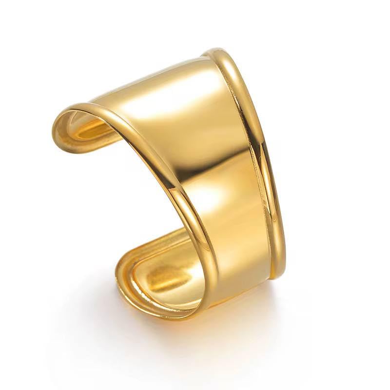 Chunky Gold Cuff Bracelet for Women Wide Open Bangle Statement Jewelry Bold Minimalist Arm Accessory for Party or Casual Wear