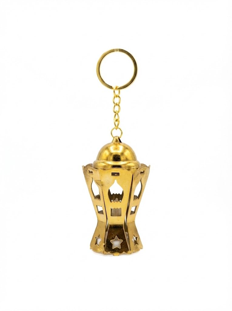Ramadan Lantern Metal Keychain Small Star Dome Keychain Pendant Islamic Souvenir Gifts for Parents Friends