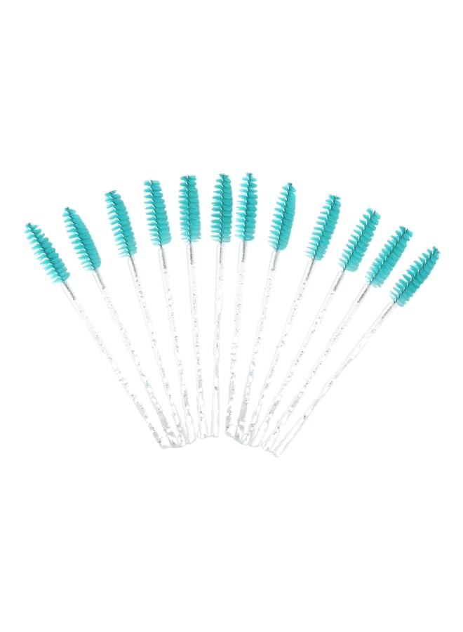Disposable Mascara Brushes Eyelash Brushes Crystal Handle Eyelash Lift Comb Attachments Eyebrow Lash Lifting Comb 12 Pack (Milky)