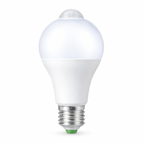 Smart LED Bulb 15W Motion Sensor – Automatically Turn On When Traffic – E27 Base – Energy Saving White Light – Keyless – Ideal for Stairs, Entryways, Bathrooms