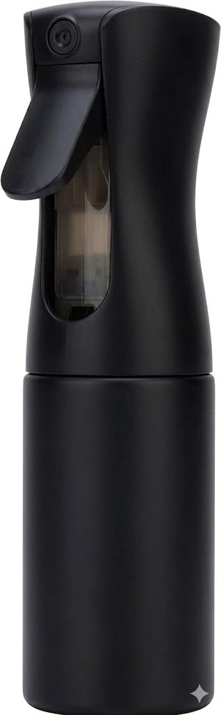 Continuous Mist Spray Bottle, Fine Mist Sprayer for Hair Styling and Plants-L-12 (Black)