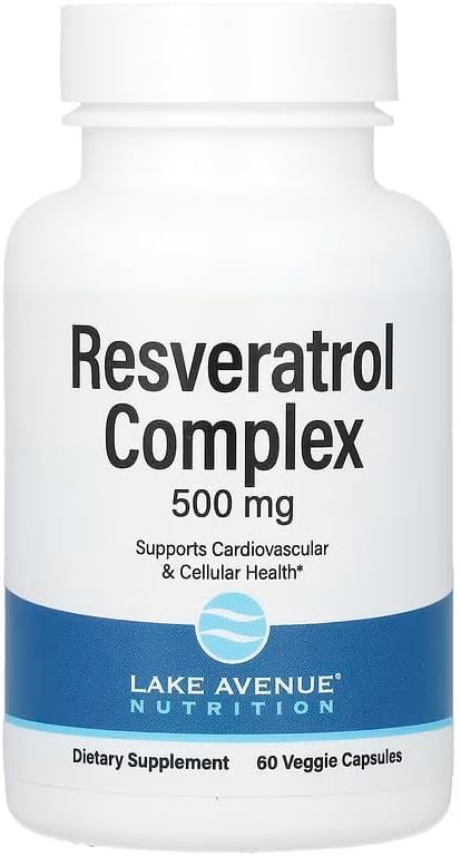 Resveratrol Complex 500mg – Antioxidant & Vitality Support – 60 Veggie Capsules