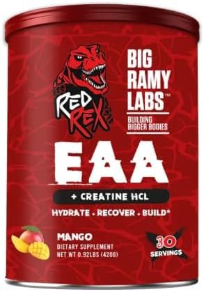 EAA + Creatine HCl | 30 Servings | Mango Flavor | Essential Amino & Hydration Blends | Non-GMO, Gluten Free