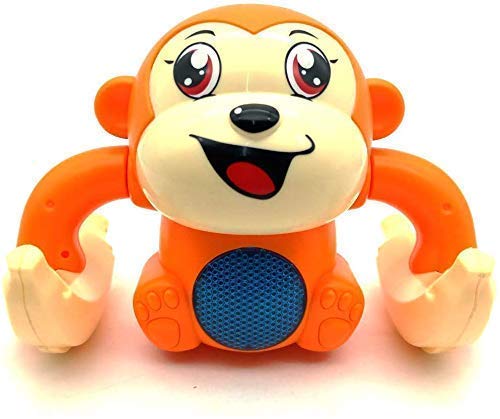 Wonka InfiZone™ Voice Activating Rolling Jumping Tumbling Banana Monkey with Light and Sound Effects (Random Colour)
