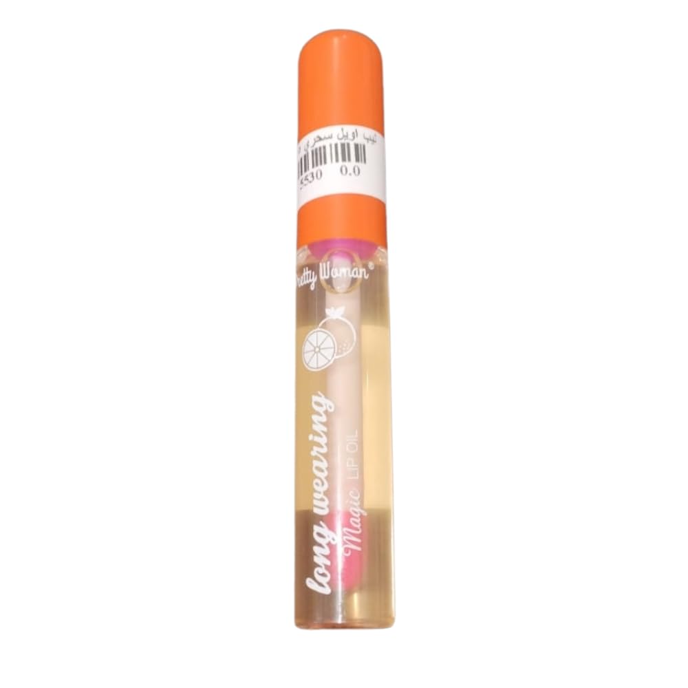 Lip Gloss, Fruit Lip Gloss, Lip Gloss for Girls, Fruit Flavoured Moisturising Lip Oil, Clear Colourless Liquid Lipstick, Long Lasting Moisture for Lips (Orange, 1pc)