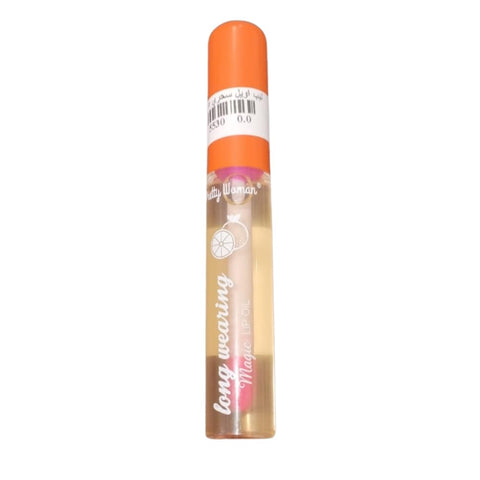 Lip Gloss, Fruit Lip Gloss, Lip Gloss for Girls, Fruit Flavoured Moisturising Lip Oil, Clear Colourless Liquid Lipstick, Long Lasting Moisture for Lips (Orange, 1pc)