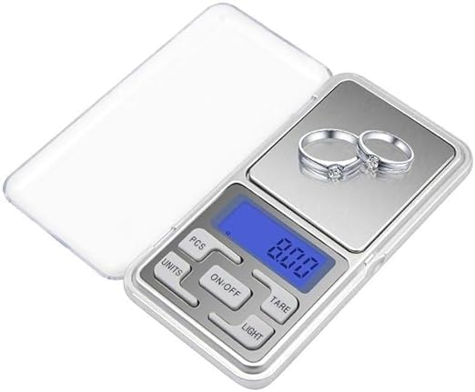 Pocket Digital Scale 500g x 0.01g Jewelry Scale High Precision Mini Weighing Scale for Gold Silver Coins with LED Display Stainless Steel Platform