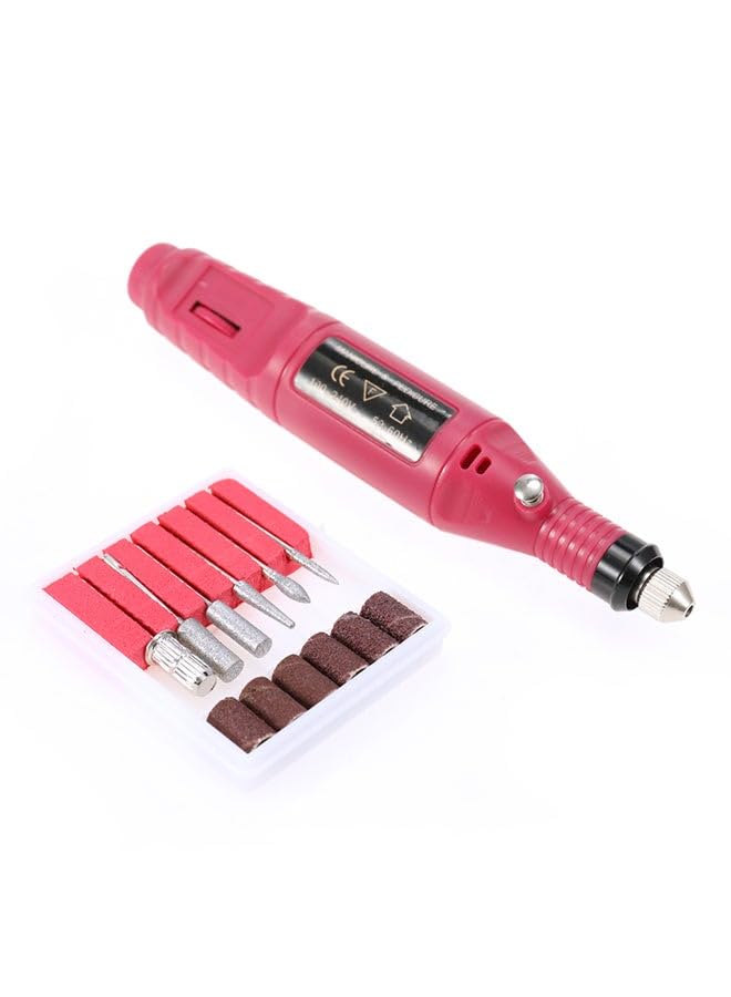 Electric Grinder And Nail Gel Polish Removing Drill Manicure Machine Tool Kit Multicolour 24 x 16 x 3cm