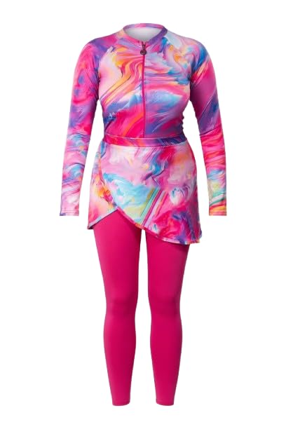 Women's Burkini Swimsuit - Enjoy Natural Motion Inside The Water Quick Dry Lightweight Material WK.25