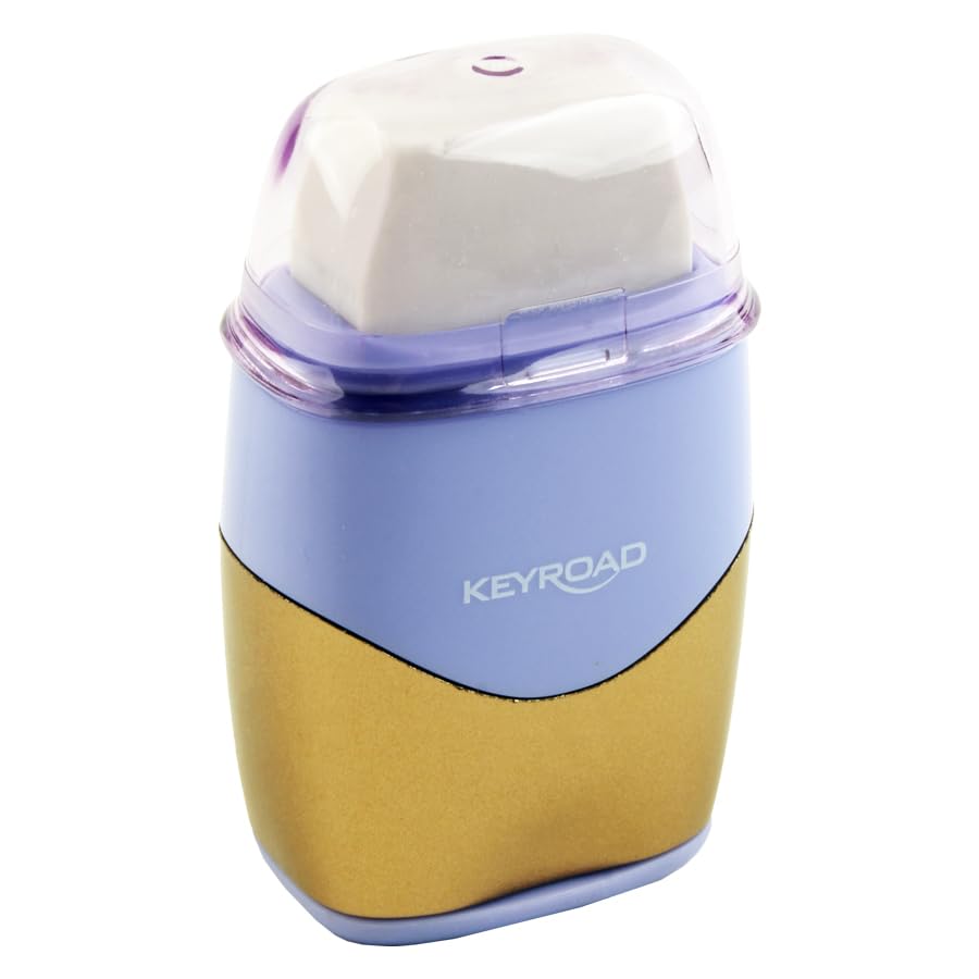 Keyroad Metallic Sharpener 2 Holes with Reservoir + Eraser Multi-color Model KR972935