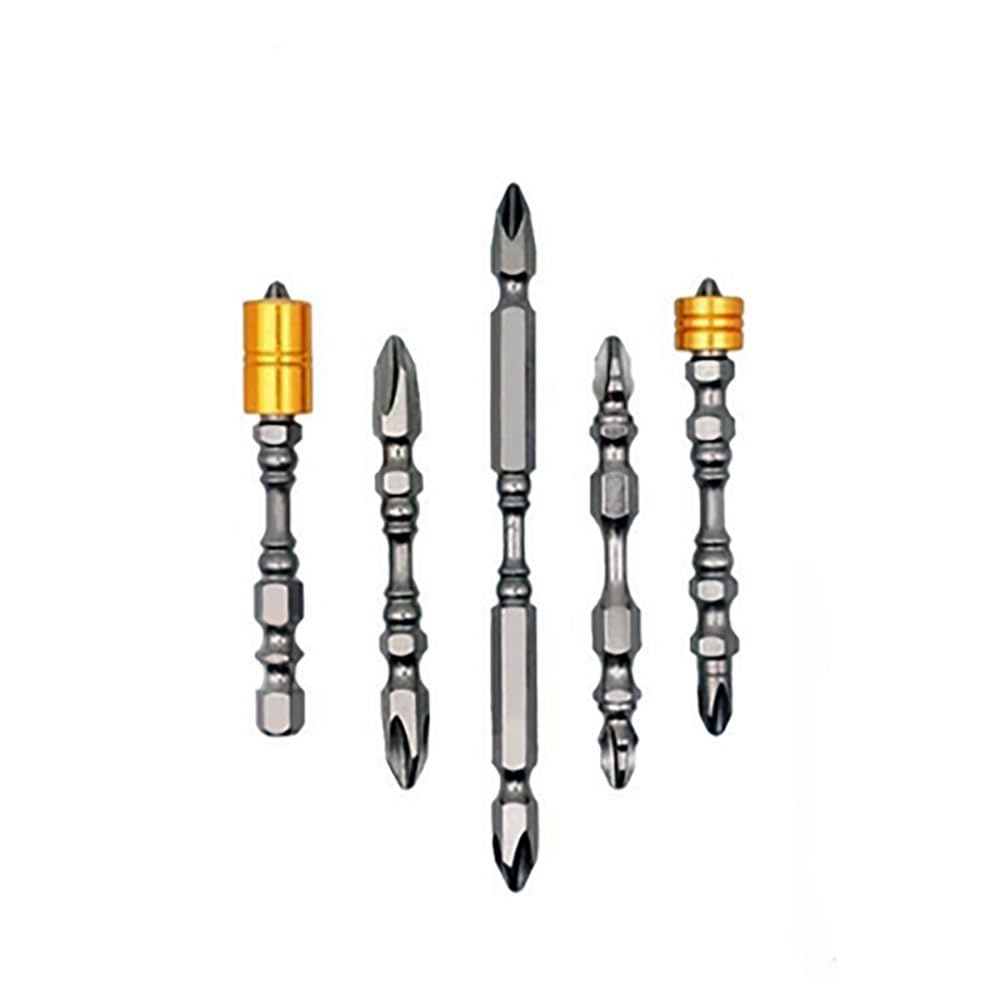 PH2 Magnetic Screw Driver Bit Magnetic Head Collar Design Electric Driver Bit Magnetic,High Toughness, Wear-resistant And Anti-Slip Steel Alloy Head Screw (Length 6.5cts PH2*PH2)