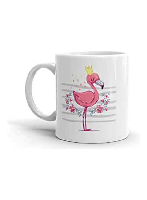 Printed Mug Flamingo Queen Mug Multicolour