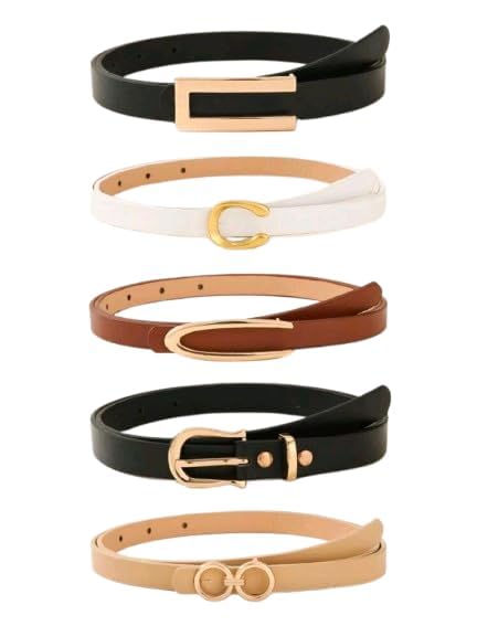 SHEIN- 5pcs Ladies' Belt Set For Dresses, Fashion Casual Daily Wear Belts