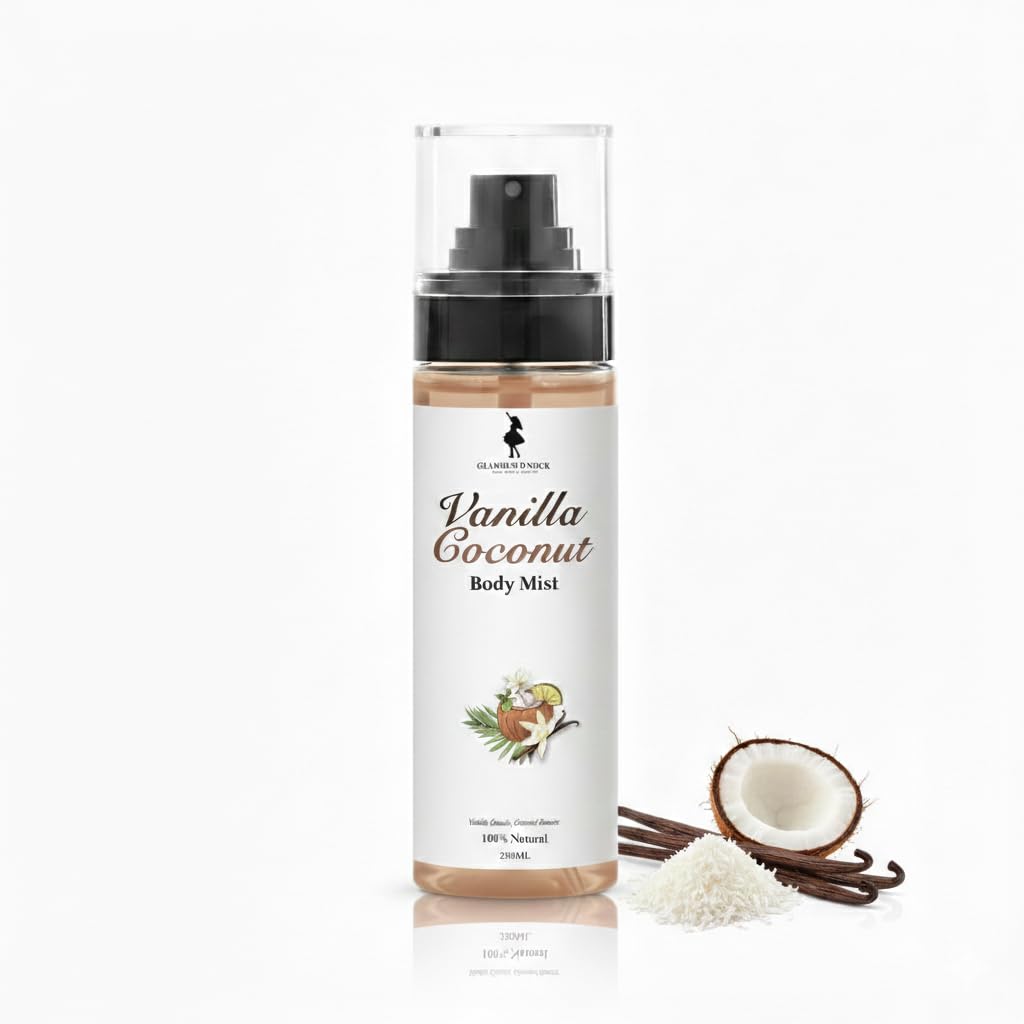 Glamour D Nour Vanilla Coconut Flavour Body Mist 220 ml, Brown