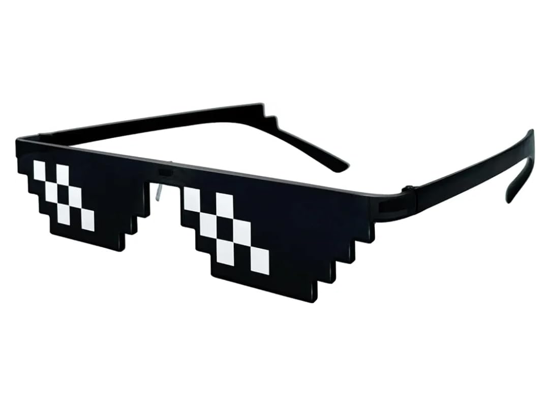 Code Pixel Snapchat Herringbone Sunglasses Party Photo Props