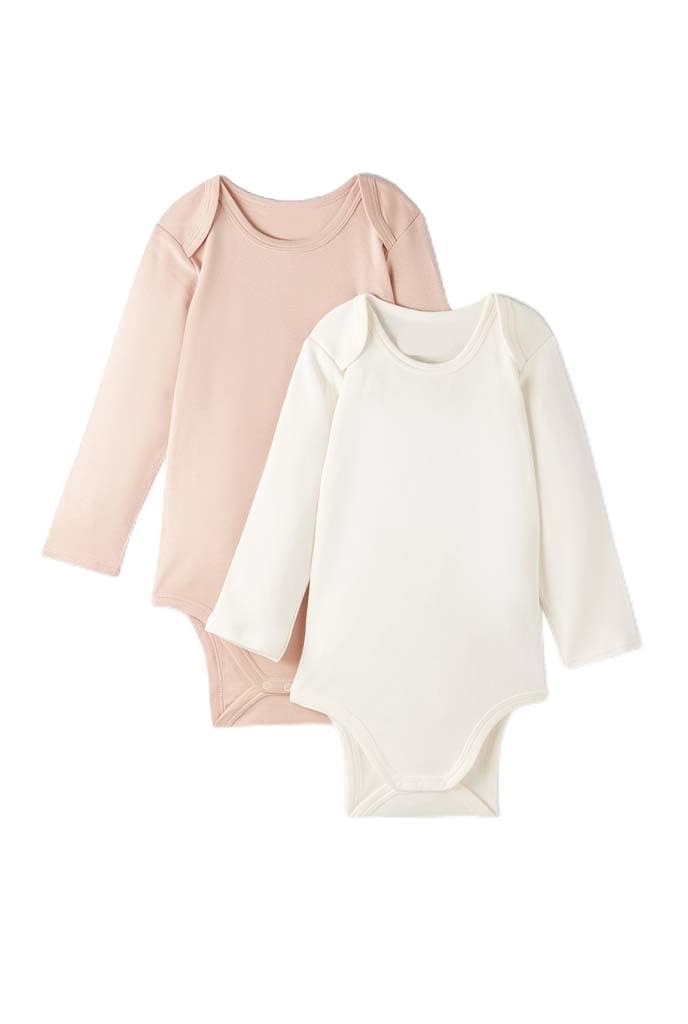Red Circle Unisex Kids Baby Plain Organic 2 Pack Bodysuit Baby Plain Organic 2 Pack Bodysuit