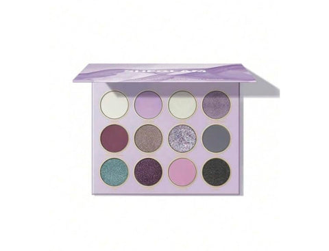12 Colors Eyeshadow Set, Gradient Violet & Shimmer Professional Makeup Palette