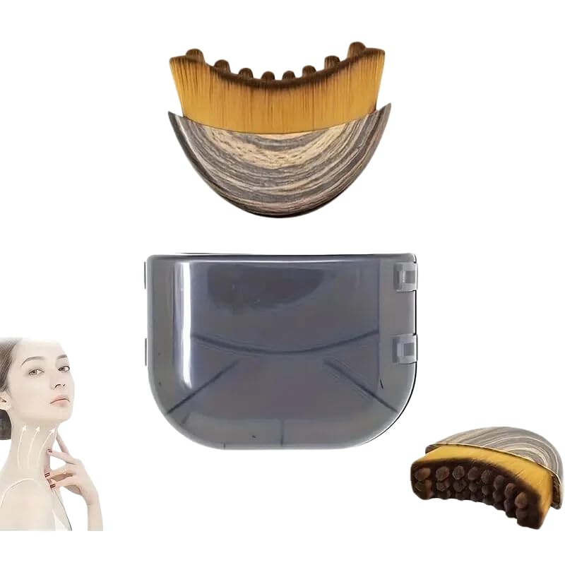 Lymphatic Contour Face Brush for Sculpting – Anti-Puffiness, Detox & Lift, Improves Skin Glow & Absorption Ergonomically Designed to Fit The Skin Precisely and Relieve Fatigue (Medium)