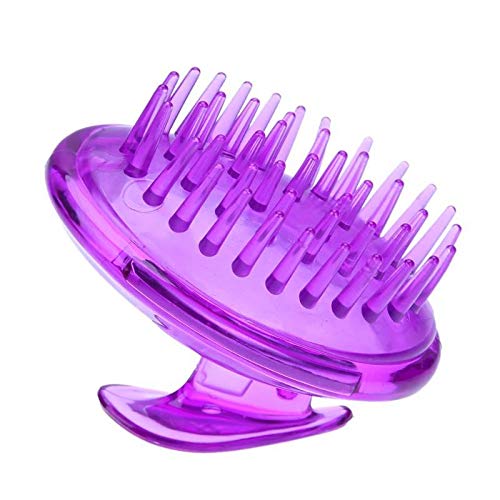 Silicone Head Massager Shampoo Brush - Purple