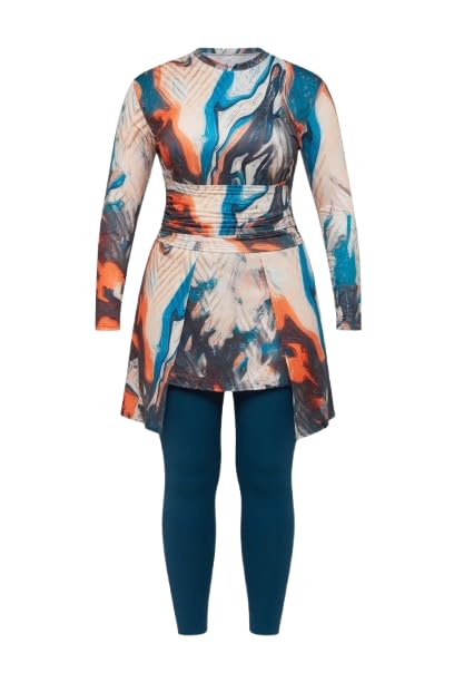 Women's Burkini Swimsuit - Modest Swimwear Comfortable High Stretch Quick Dry Beach Summer Trekking WK.29