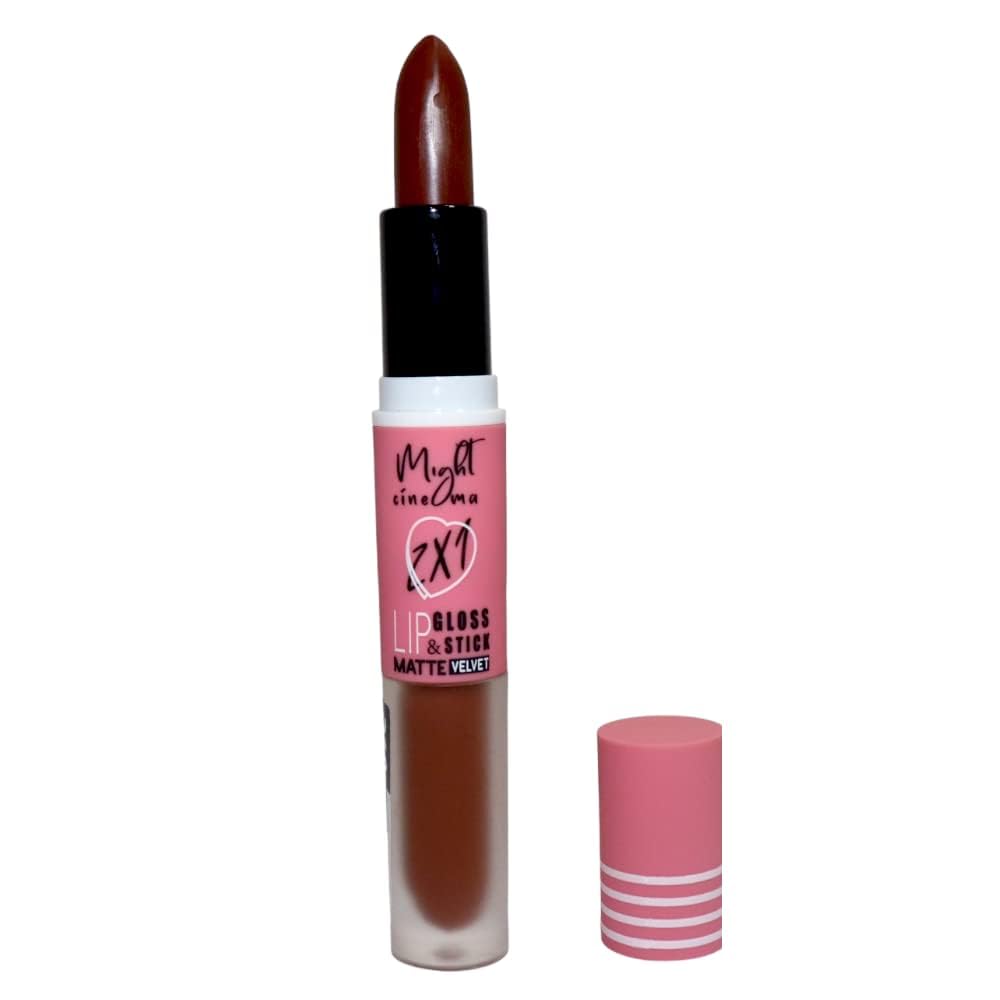 Might Cinema 2x1 Lip Gloss&Lipstick Matte Velvet-Shade Number 210