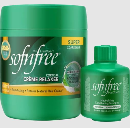 SOFNFREE SUPER CORTICAL CREME RELAXER + shampoo-450ML