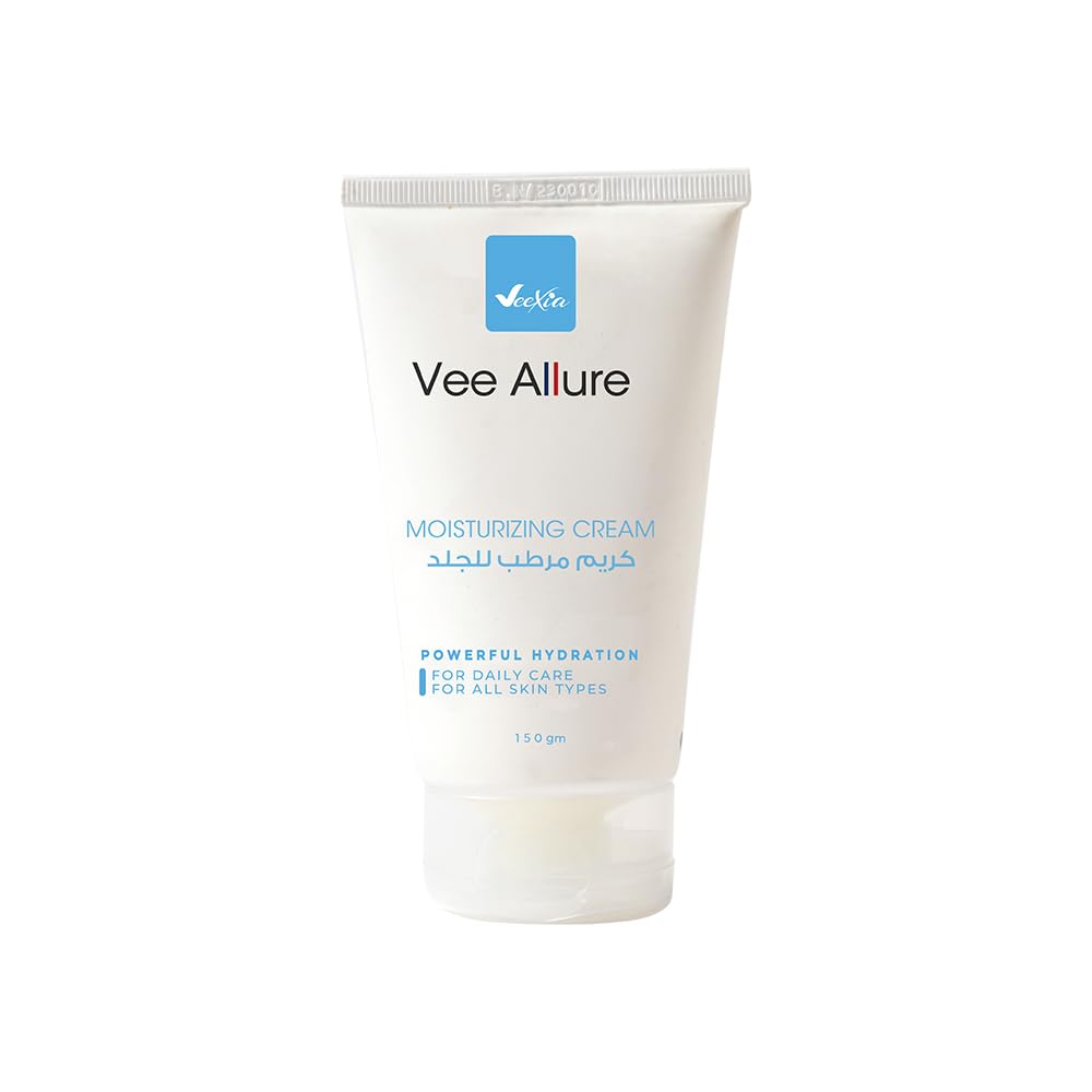 Vee Allure Moisturizing cream for Face & Body | 3D Moisturizing Technology | 24-hour deep hydration | lightweight, Fragrance-free | for dry skin types |150 gm