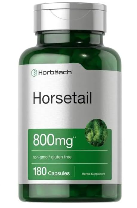 Premium Vital Horsetail 800mg - 180 Capsules - with Practical Pill Box - Silica & Mineral Rhythm Matrix - Structural Shield - Non-GMO - Botanical Purity Integrity