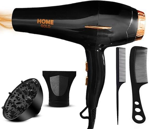Hair Dryer 3000 W, Ionic Care With Multiple Heat And Speed Settings, Fast Drying With Overheat Protection, Home Use, Model Hg-699 (Black)
