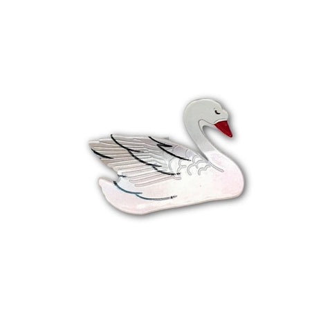 Realistic Feather Clip - Swan Hair Claw with Dual-Colour Design, Soft Touch Material and Beautiful Animal Style Shape (model 4)