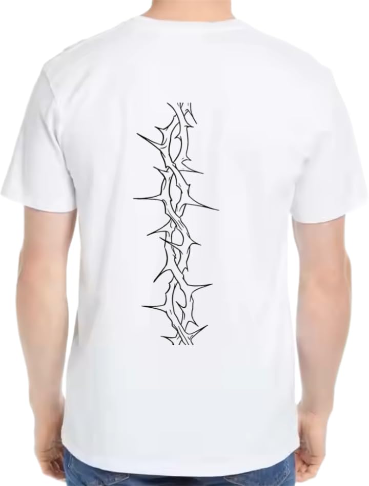 الأشواك السوداء T-shirt Back White