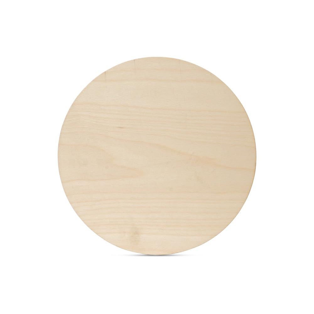 Woodpeckers Wood Circles 11 inch, 1/8 Inch Thick, Birch Plywood Discs, Pack of 3 Unfinished Wood Circles for Crafts, Wood Rounds