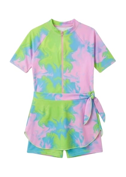 Girls Swimsuit - Comfortable Quick Dry Lightweight Beach Wear High Stretch for Water Activities and Trekking (405)