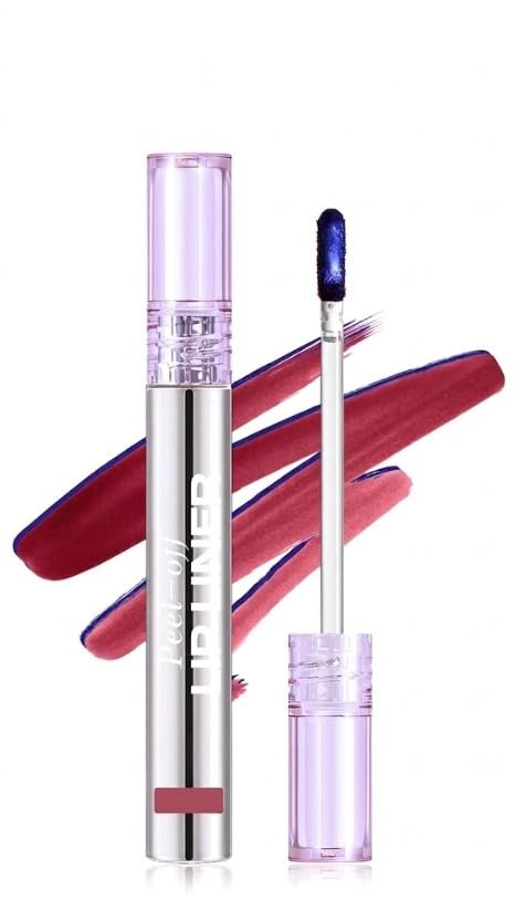 Peel Off Lip Stain Tints - Matte Lipstick Lip Stain Long Lasting Waterproof for Women, Non-stick Cup Lipstick Peel Off High Pigmented 24 Hours Lips Stains-3.5ML (N-3)